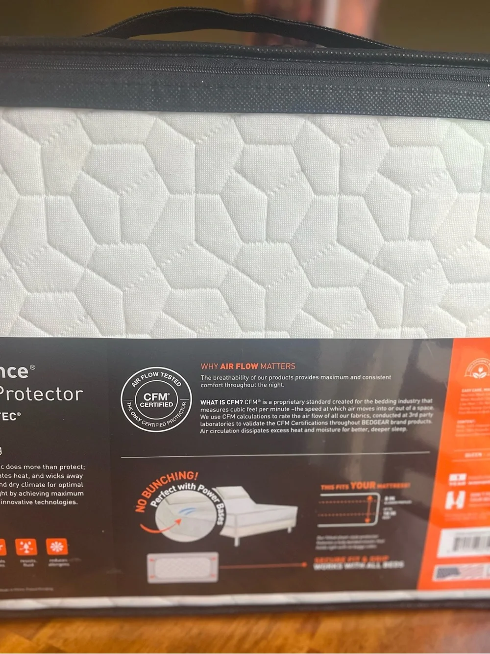 Bedgear Performance Queen Mattress Protector - Moisture Wicking/ Waterproof
